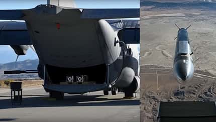 AC-130J Ghostrider wirft Black Arrow ab (Montage)
