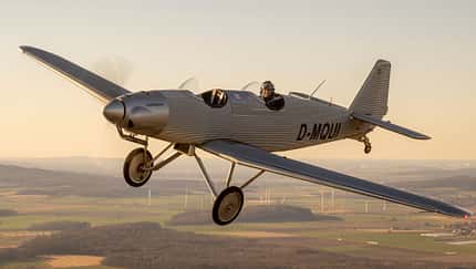 Junkers A50 Junior mit Claus Cordes am Steuer
