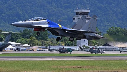 Suchoi Su-30MKM Flanker Malaysia beim Start