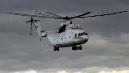 Mil Mi-26T in Russland im Flug.