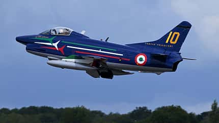 Fiat G.91 beim Start RIAT 2025 in Fairford