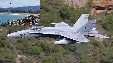 Spanische Hornet im Tiefflug mit Videostandbild