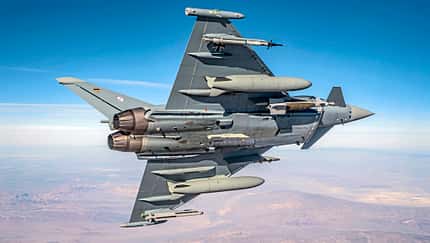 Luftwaffe,Übung,Green Flag West,Training,GFW,Nellis,Nevada,USA,multinational,Flugzeug,Kampfflugzeug,Eurofighter,GBU-48 Aus alten Kampfjets sollen neue Drohnen entstehen