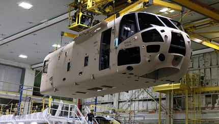 Sikorsky CH-53K Rumpf für erste Maschine für Israel in der Montage