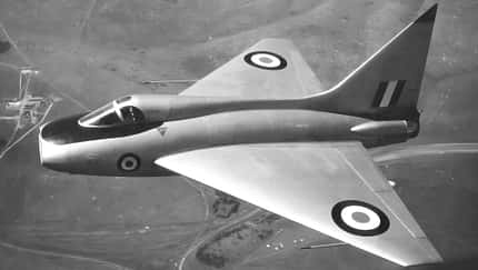 Delta-Testflugzeug Boulton Paul P.111 im Flug