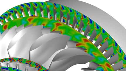 TU Graz, Turbinenübergangskanal, KI, Strömungssimulation Sparsamere Triebwerke dank KI