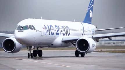 MS-21, MS-21-310, Jakowlew, Russland Jakowlew MS-21-310rus in der Flugerprobung