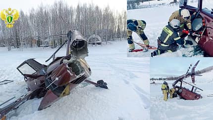 Hubschrauber fliegt in ein Stahlkabel und stürzt ab