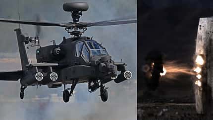 Apache-Kampfhubschrauber erhält neue Abstandszünder-Munition zur Drohnenjagd.