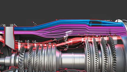 GE Aviation XA100 Adaptive Engine Luftströme Visualisierung