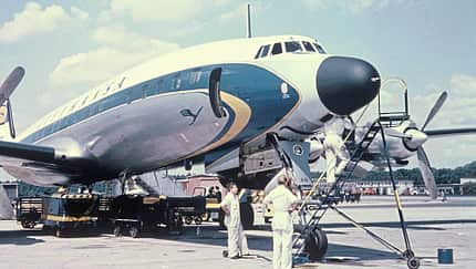 Lockheed L1649A "Super Star" der Lufthansa. (1957)