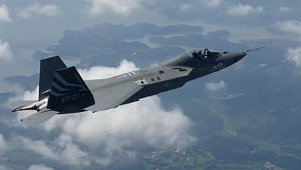 KAI KF-21 Boramae in der Luft.