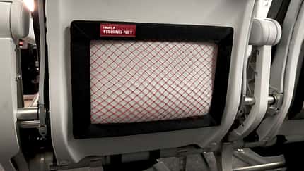 Recaro Aircraft Seating, R1, R2, R Sphere, Nachhaltigkeit, Economy Class, Flugzeugsitz, Iberia Sitze mit alten Fischernetzen und Holz im Test