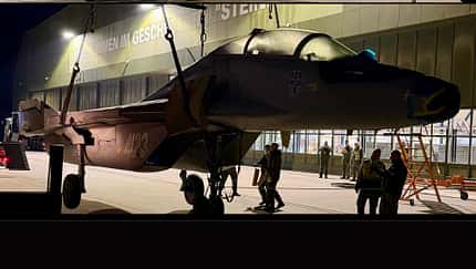 Deutsche MiG-29 29+25 kehrt aus Polen nach Laage zurück.