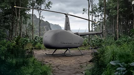 R66 Turbinetruck auf Waldlichtung (Montage)