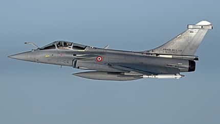 Kampfjet, Kampfflugzeug, Luftstreitkräfte, Dassault Rafale, Armée de l'Air et de l'Espace, Safran M88-4 Eine Dassault Rafale der Armée de l'Air et de l'Espace im Flug