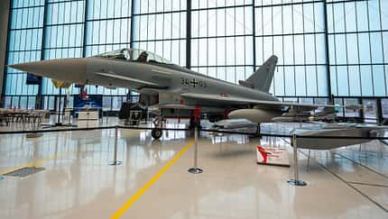 Eurofighter ausgestellt in Halle