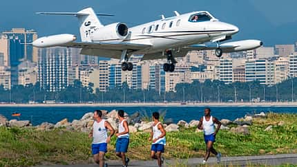 Einblicke vom Flughafen Santos Dumont in Rio de Janeiro
