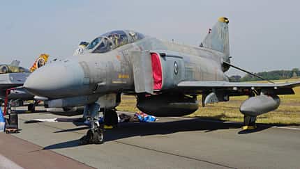 Belgian Air Force Days, Florennes, Belgien, Phantom, McDonnell Douglas F?4 Phantom II, Türkei, Griechenland McDonnell Douglas F?4 Phantom II der türkischen und griechischen Luftwaffe standen in Florennes ganz nah beieinander.