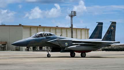 F-15EX Super Eagle am Boden rollend