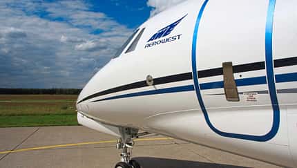 Eine Cessna der Aerowest am Boden