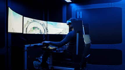 Helsing, KI-Agent Centaur, Künstliche Intelligenz, Simulation, Luftkampf Der KI-Agent Centaur von Helsing bei einer simulierten Mission