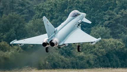 Eurofighter, Tranche 4, Luftwaffe, Manching Eurofighter Tranche 4 beim Erstflug in Manching.