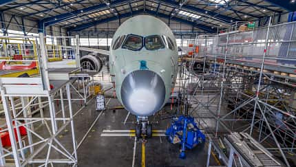 Airbus A350F zittert vor dem Erstflug