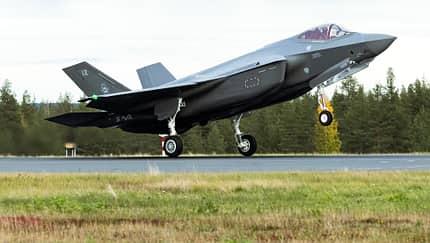 Lockheed Martin, F-35A, Finnland, Lightning II F-35A Finnland bei der Landung