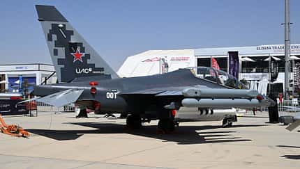 Jakowlew Jak-130M auf der Egypt Airshow 2026 in el-Alamein. 