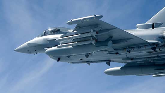 ASRAAM Missiles Fitted to RAF Typhoon Jet