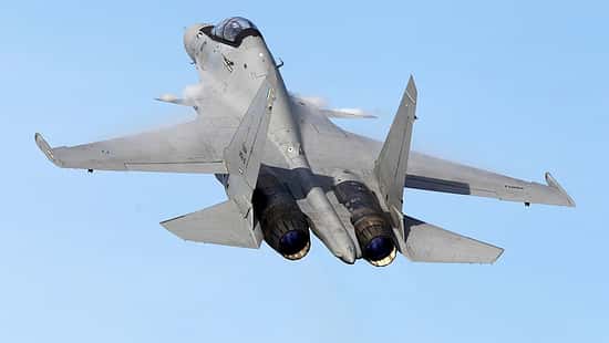 Flugvorführung einer Suchoi Su-30MKM Malaysia