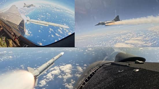 Saab Gripen E aus Brasilien feuert erstmals Meteor ab