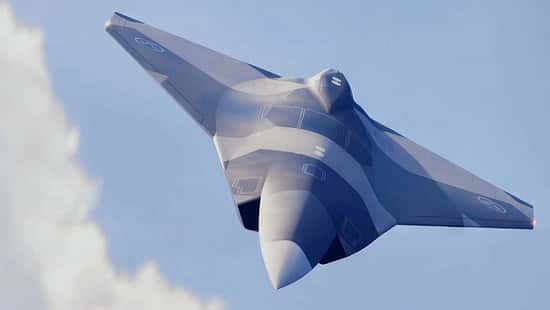 Entwurf für ein unbemanntes Kampfflugzeug der 6. Generation von Saab.