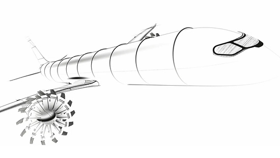 Airbus-Konzept für einen Nachfolger des Bestsellers A320 mit Open Rotor-Triebwerken.