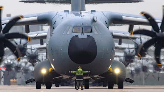 Die vorerst letzte A400M der Luftwaffe in Wunstorf.