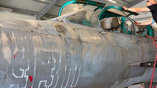 MiG-21UM 9311 in Polen - vor der Restaurierung.