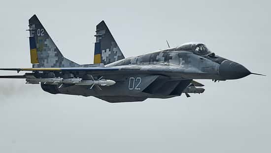 MiG-29 der ukrainischen Luftwaffe im Einsatz. 