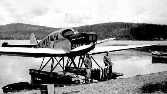 Junkers F 13 CF-AMX mit Anglern und ihrem Fang