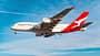 Airbus A380 von Qanatas im Anflug auf den LAX