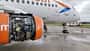 Superjet 100 mit abgerissener Triebwerksverkleidung