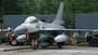 F-16 der ukrainischen Luftwaffe am Boden