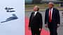 US-Stealth-Formation, Putin blickt in den Himmel neben Trump (Montage)