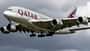 Qatar, A380, Superjumbo, Heathrow, London Airbus A380 von Qatar Airways im Landeanflug auf London-Heathrow.