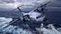 D328eco, D328MR, Do328, Do 328, D 328 D328MR von Deutsche Aircraft über dem Meer im Tiefflug (Animation)