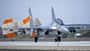 Suchoi Su-30SM, Sukhoi, Kasachstan, Kazakh Air Force, Parachute Suchoi Su-30SM, Sukhoi, Kasachstan, Kazakh Air Force, Parachute, Fallschirm