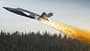 Airbus U740 autonomer Kampfjet startet mit langer Raketenflamme