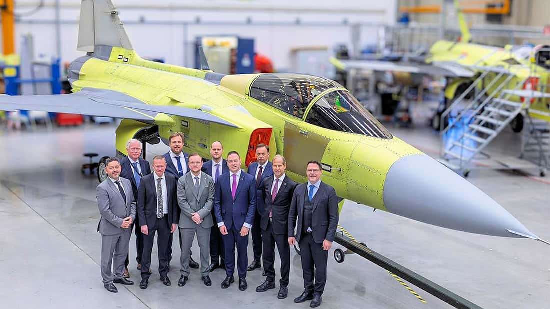 Kampfjet-Verstärkung im Anmarsch: Ungarns erste neue Saab Gripen ist fertiggebaut