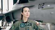 Fanny Chollet, seit Janaur 2018 die erste Kampfjetpilotin der Schweizer Luftwaffe.