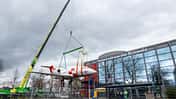 Challenger 604 der Rega auf dem Weg ins Verkehrshaus der Schweiz in Luzern